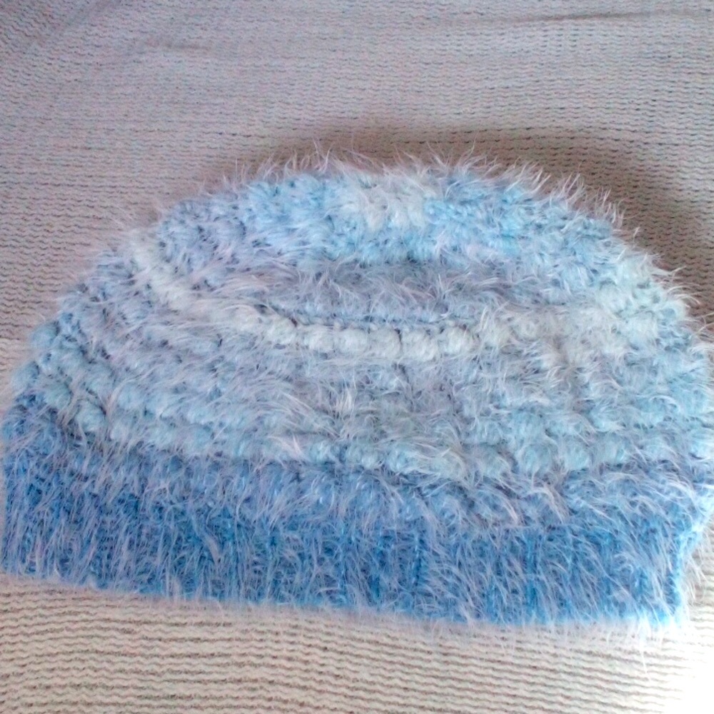 Handmade Soft and fuzzy slouchy crochet beanie